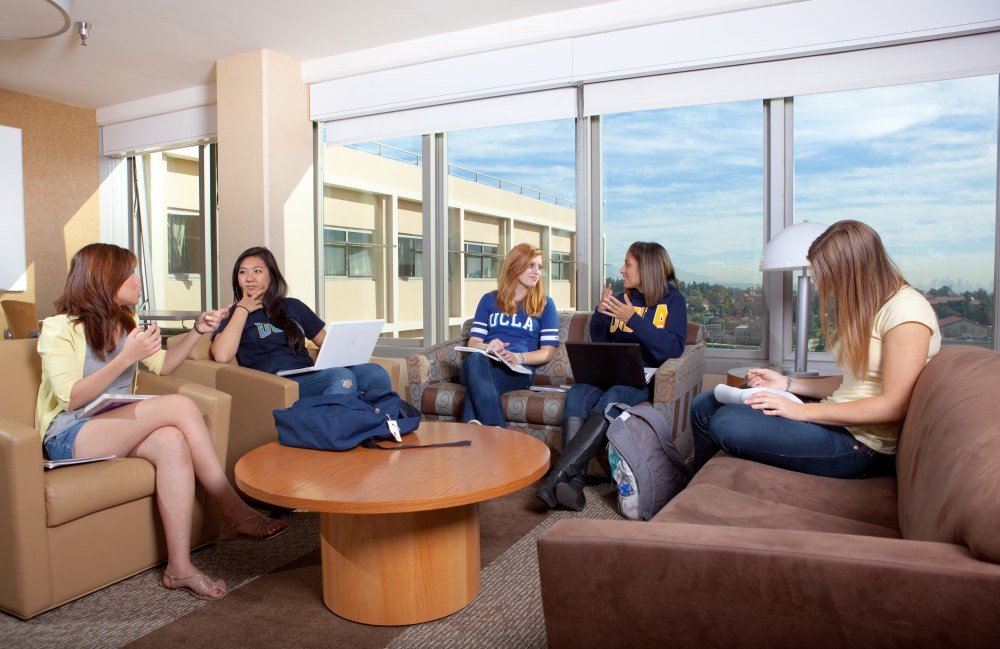 A study lounge in the residence halls