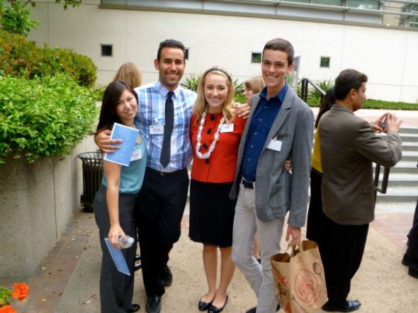 Charley and fellow Bruins at the event----Photo Credit: Charley Guptill
