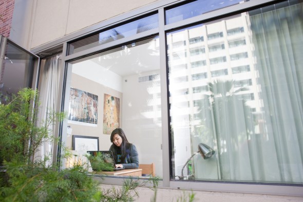 Bruin studying in dorm---Photo Credit: Gavin Holt