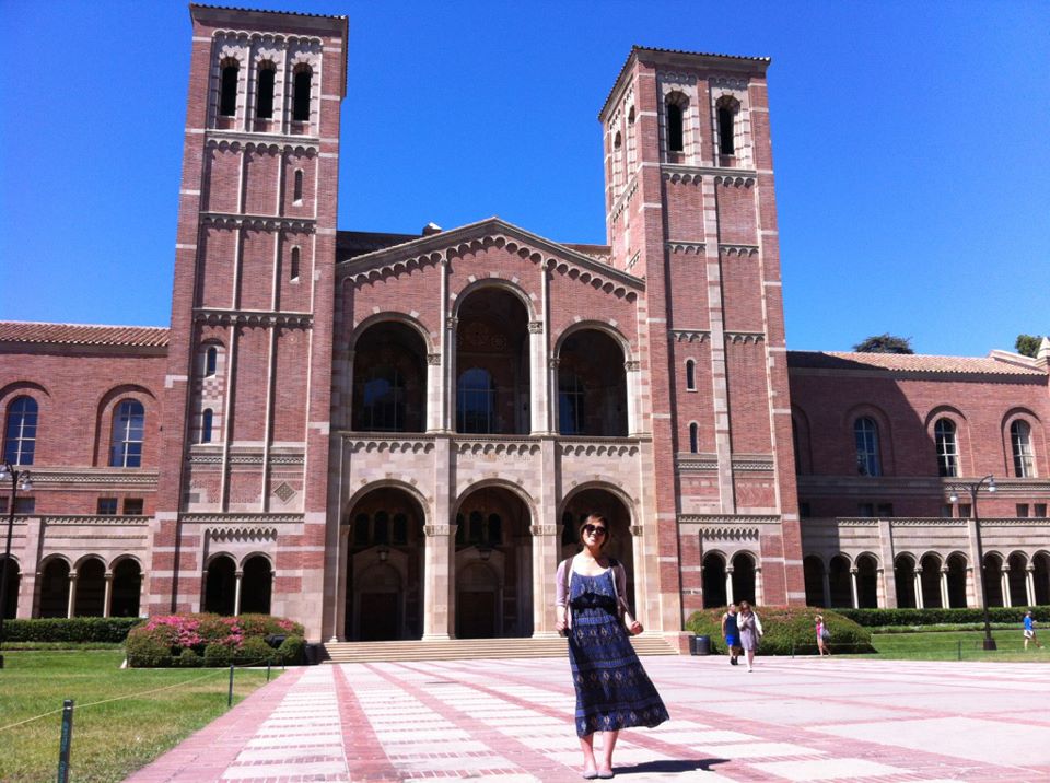 Hayoung in front of Royce Hall, during Orientation---Photo Credit: Hayoung Youn