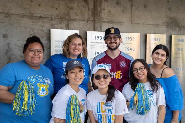 Amy with friends at a UCLA event. 