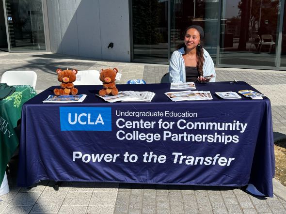 Blen tabling for CCCP at a local Los Angeles community college. 
