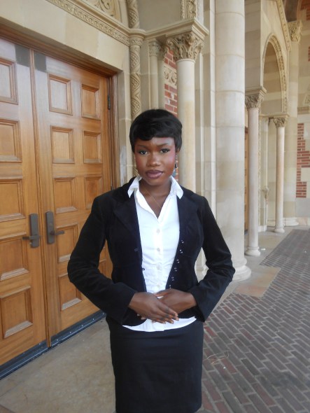 Bruin Blog author, Banke, outside of Royce Hall.